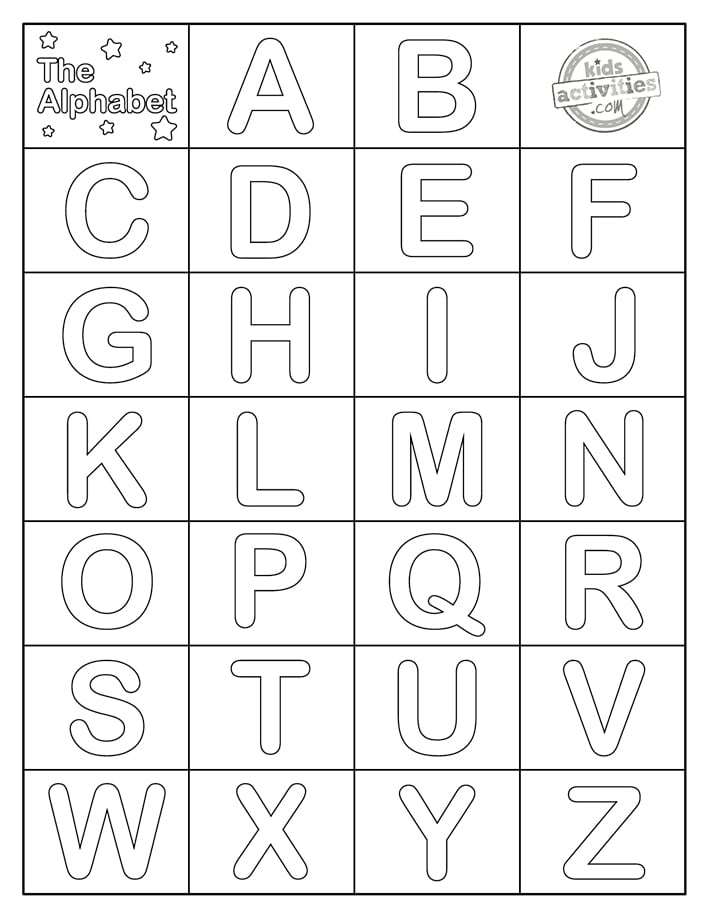 52+ Vibrant A-Z Alphabet Coloring Pages Printable