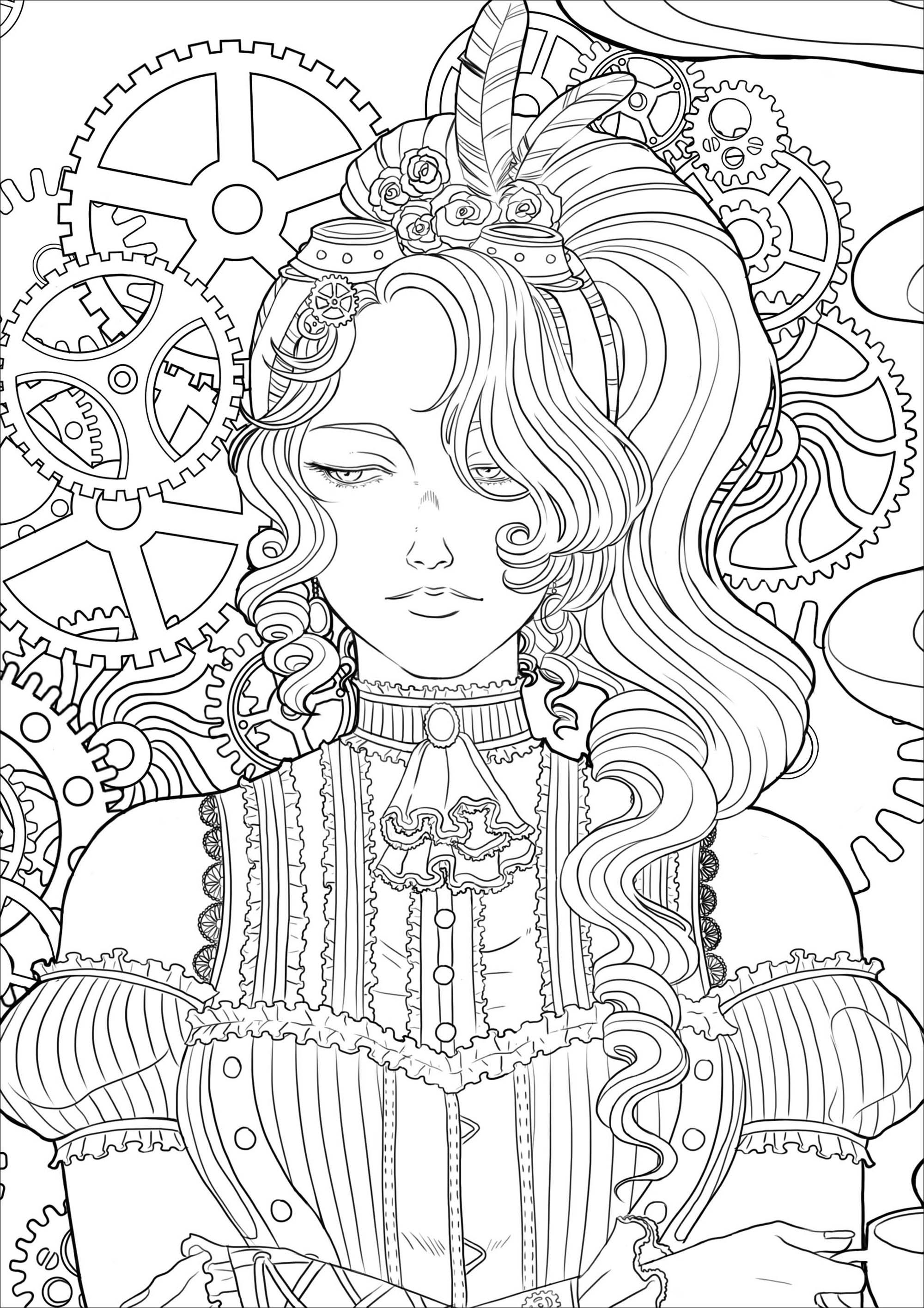 46+ Detailed Vintage Adult Coloring Pages Unique