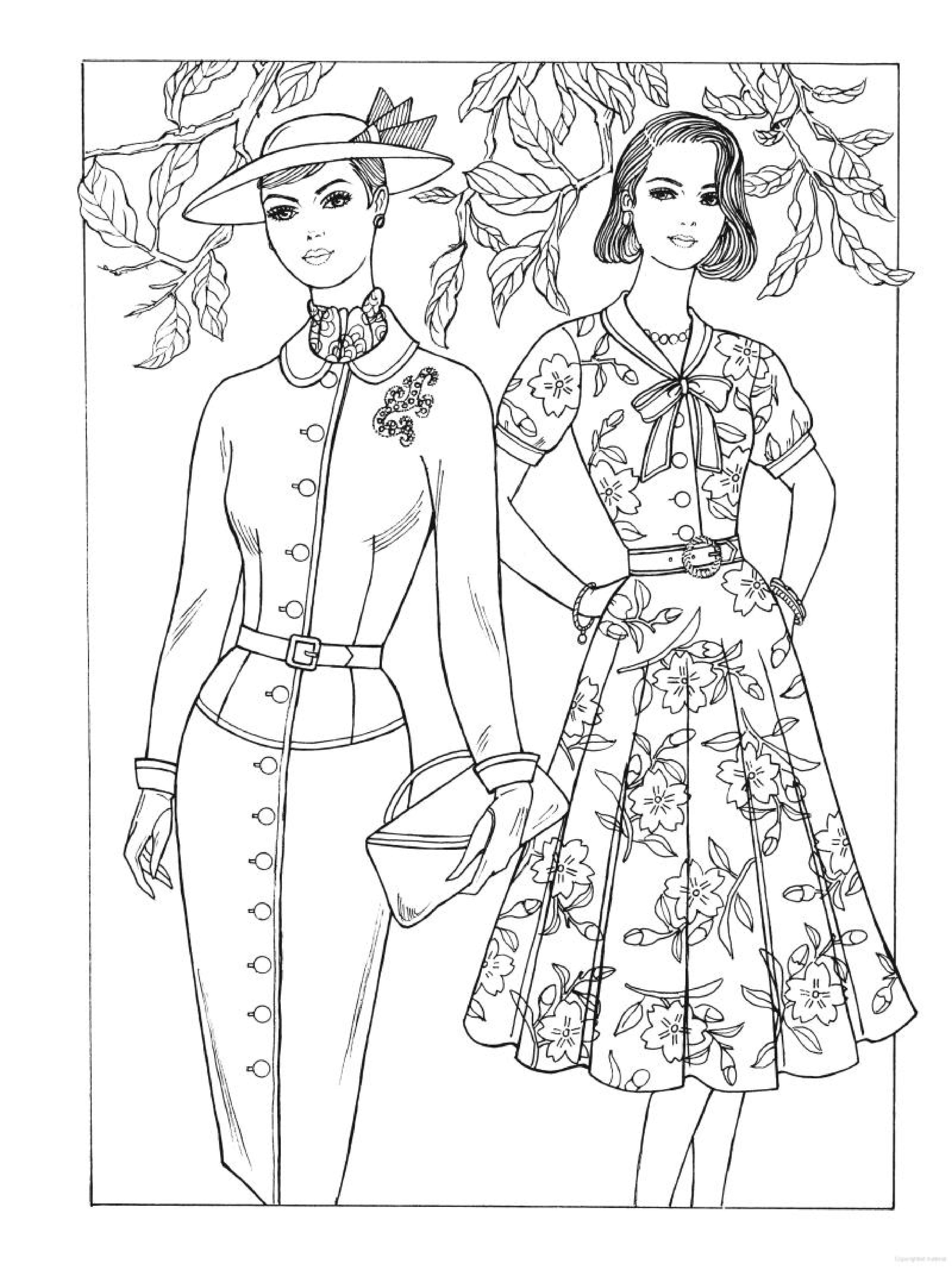 38+ Engaging Vintage Adult Coloring Pages Cute