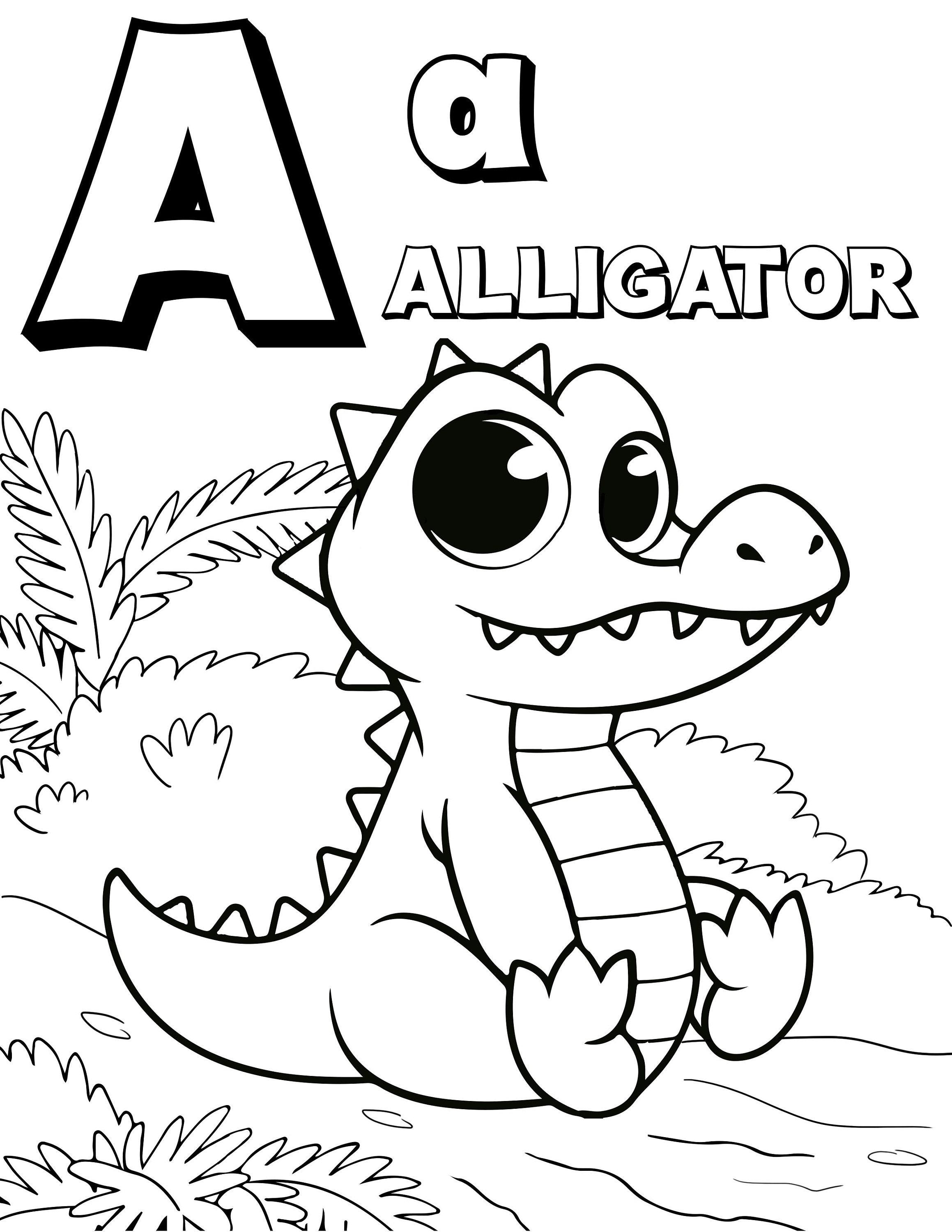 35+ Downloadable Free Printable ABC Coloring Pages with Simple Outline