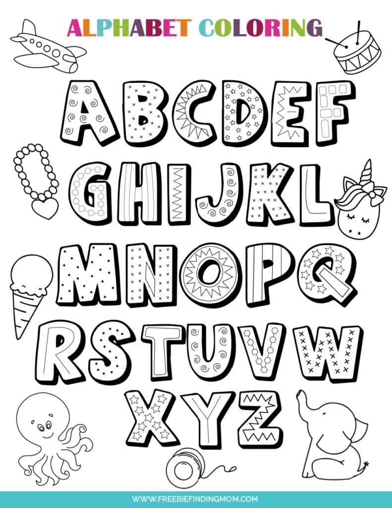 40+ Relaxing Free Printable ABC Coloring Pages Printable Sheets