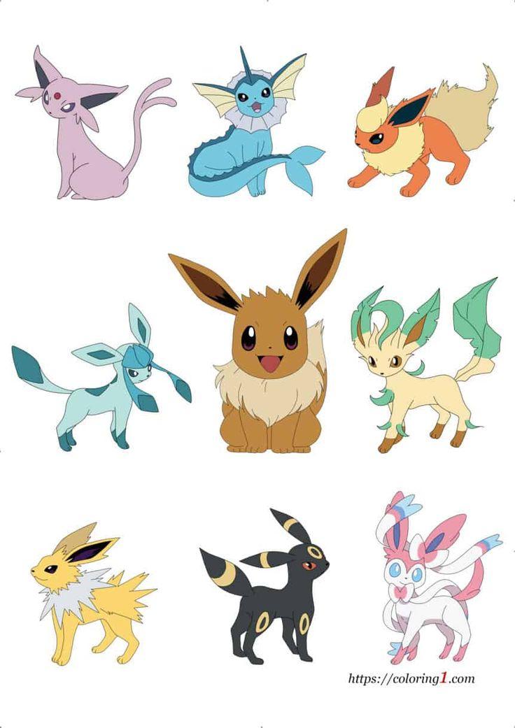 30+ Free Pokemon Coloring Pages Eevee Evolutions Books