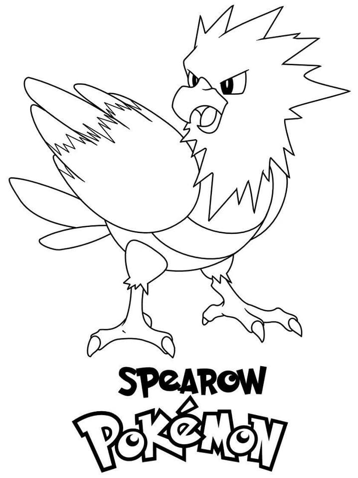 10 Pokemon Coloring Pages Spearow 1