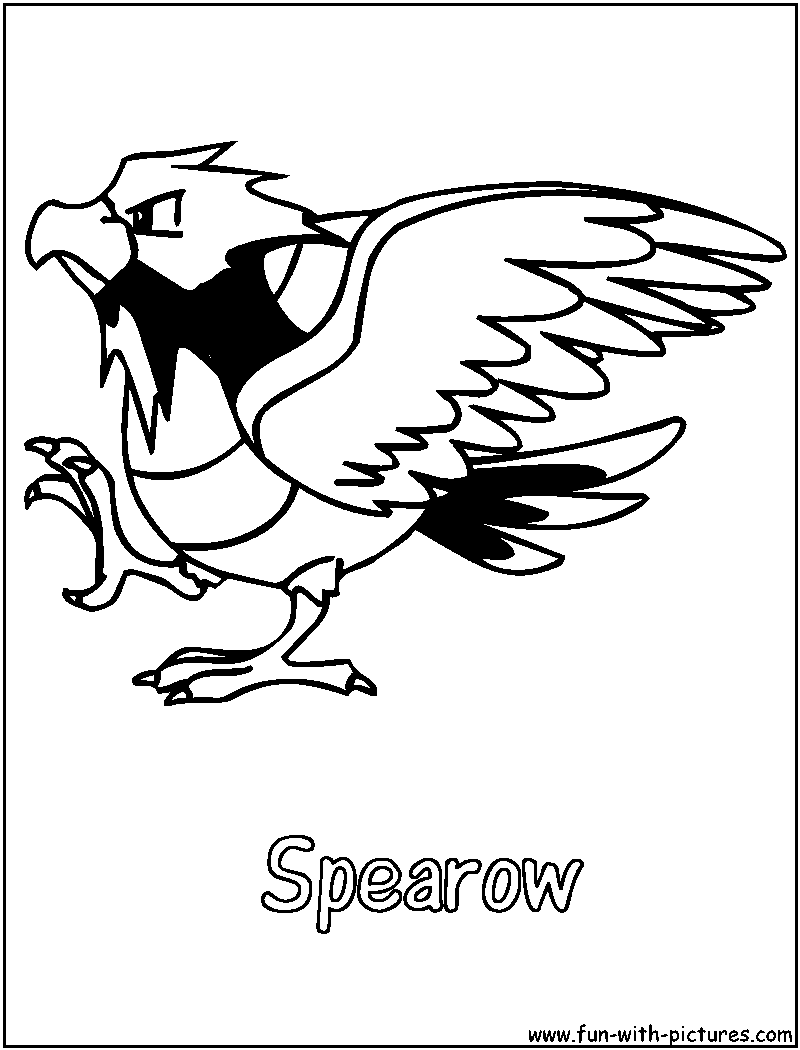 10 Pokemon Coloring Pages Spearow 8