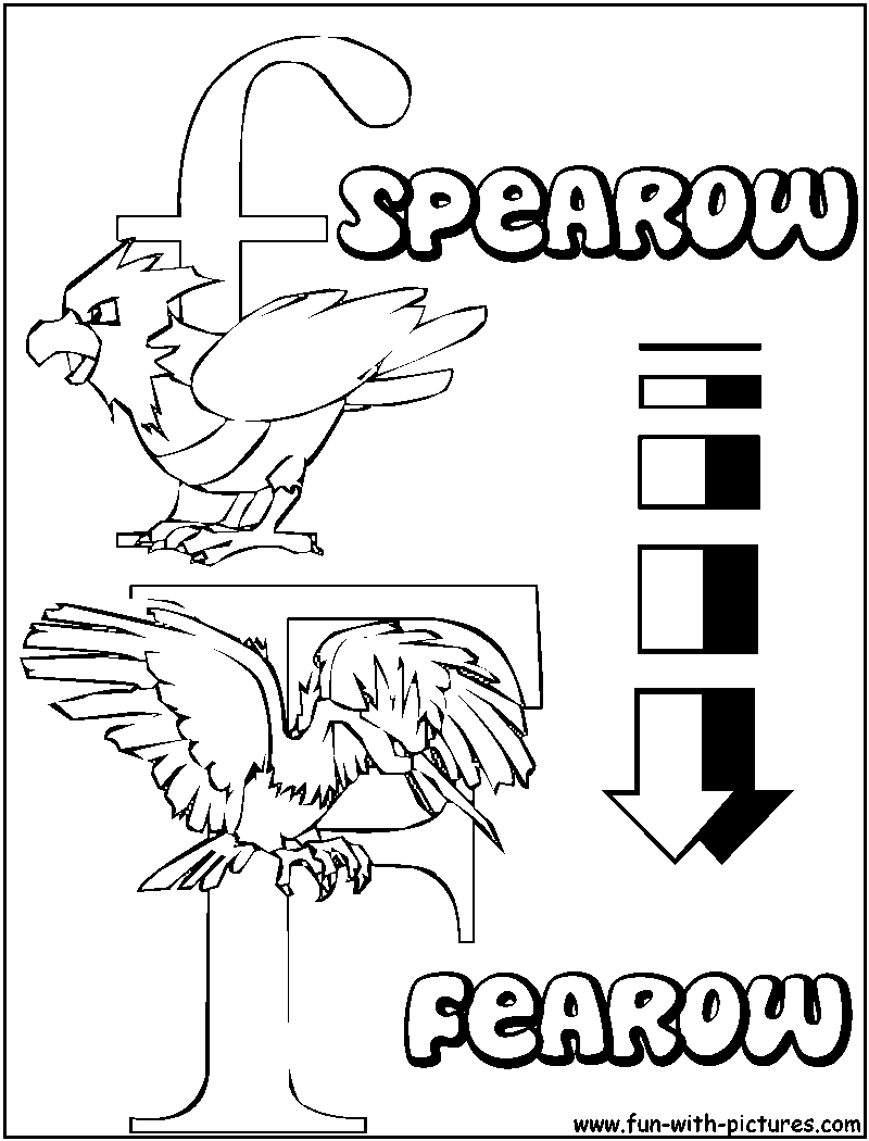 10 Pokemon Coloring Pages Spearow 9