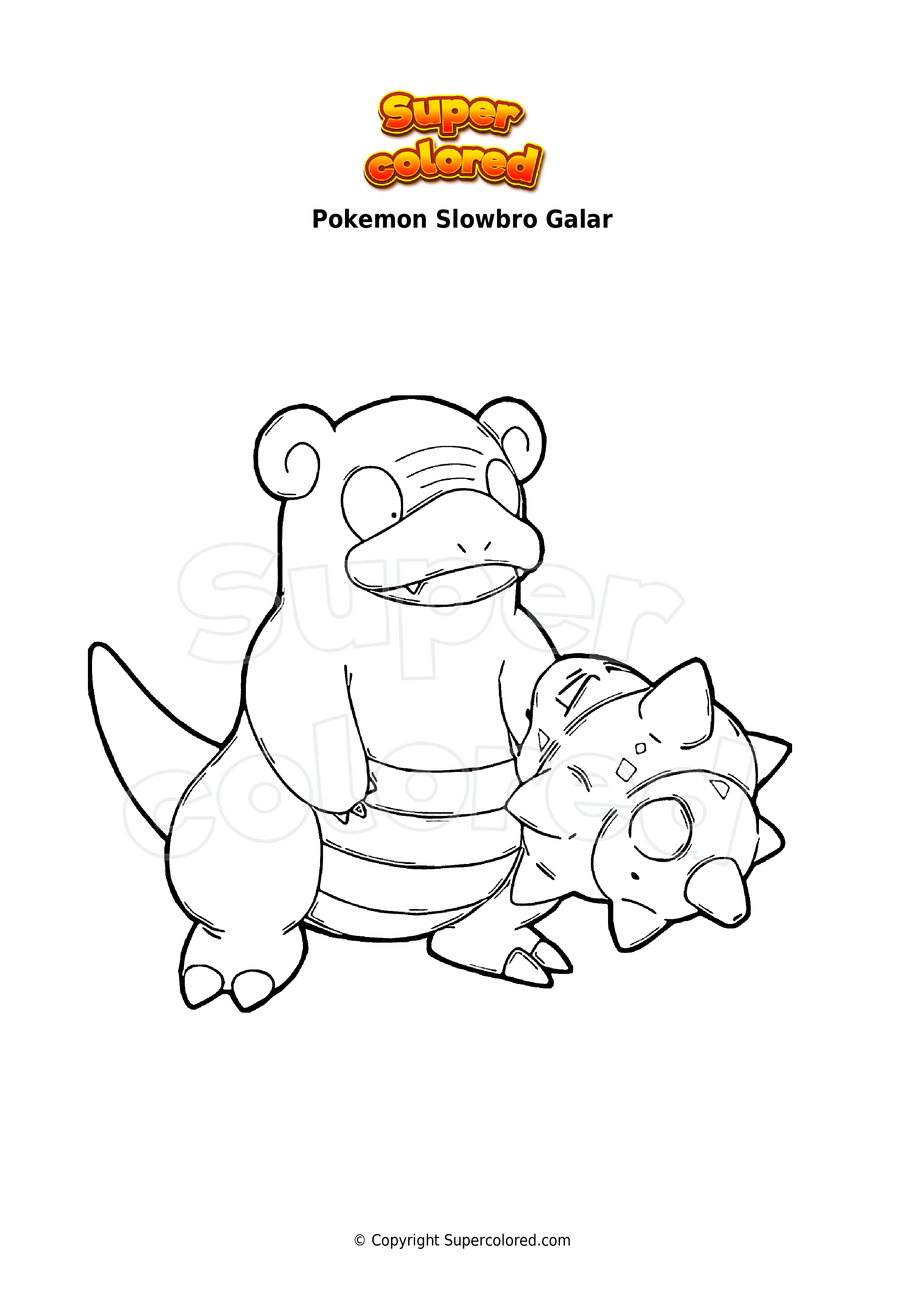 10 Pokemon Slowbro Coloring Pages 1