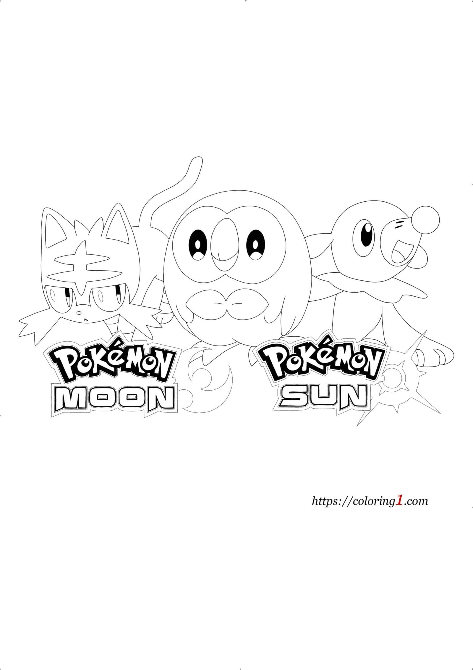 10 Pokemon Sun And Moon Coloring Pages 1