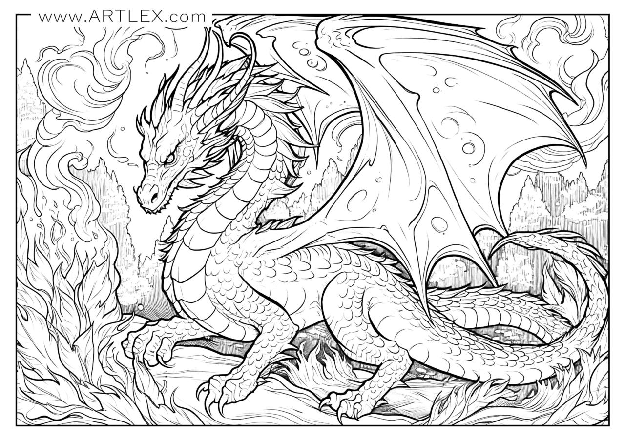 10 Epic Dragon Coloring Pages to Download Now