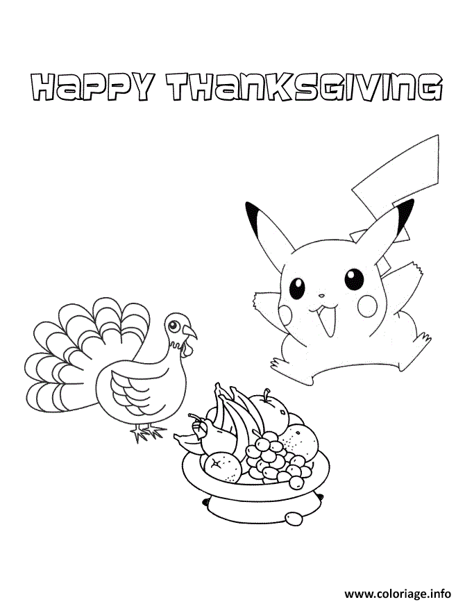 10 Free Printable Pokémon Thanksgiving Coloring Pages to Keep Your Kids Entertained