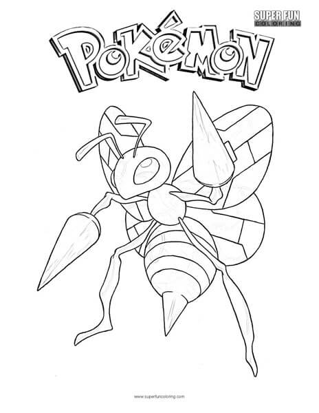 10 Fearsome Beedrill Pokémon Coloring Pages to Download