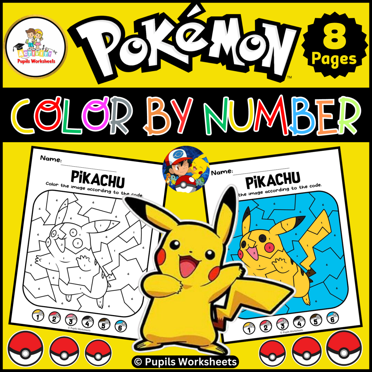 10 Educational Pokémon Number Coloring Pages for Kids: Engage in Learning with Fun!