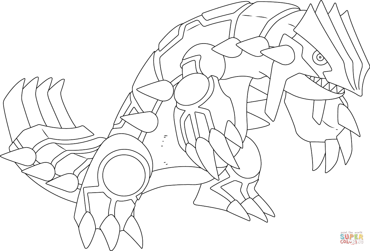 10 Groudon Pokémon Coloring Pages for Kids and Adults