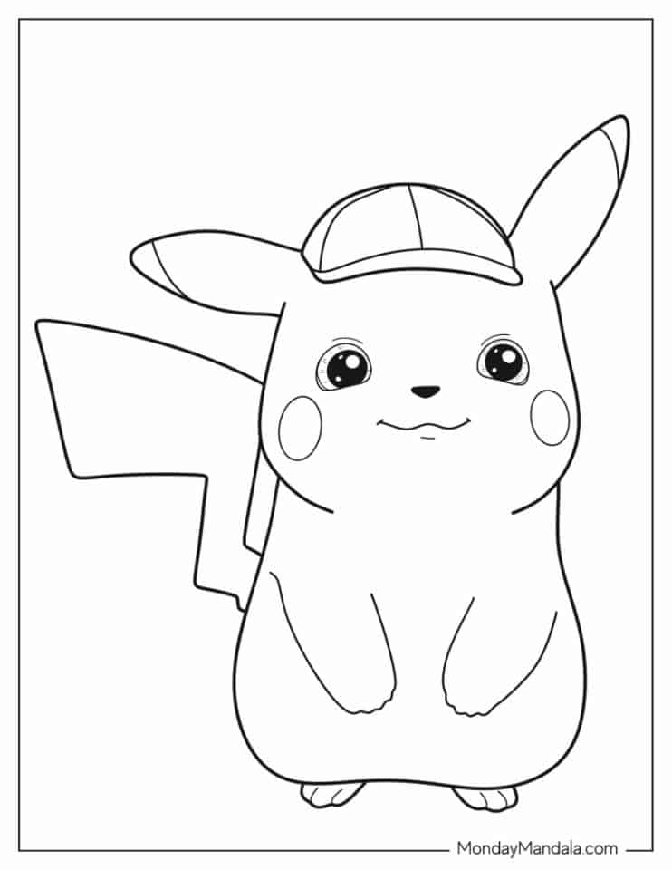 10 Detective Pikachu Coloring Pages for Movie Lovers to Unleash Their Inner Detective