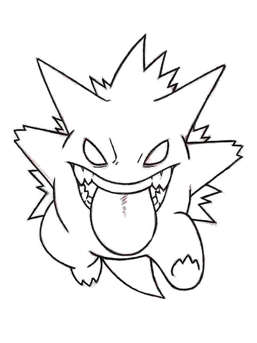 10 Haunting Gengar Pokémon Coloring Pages to Unleash Your Inner Ghost