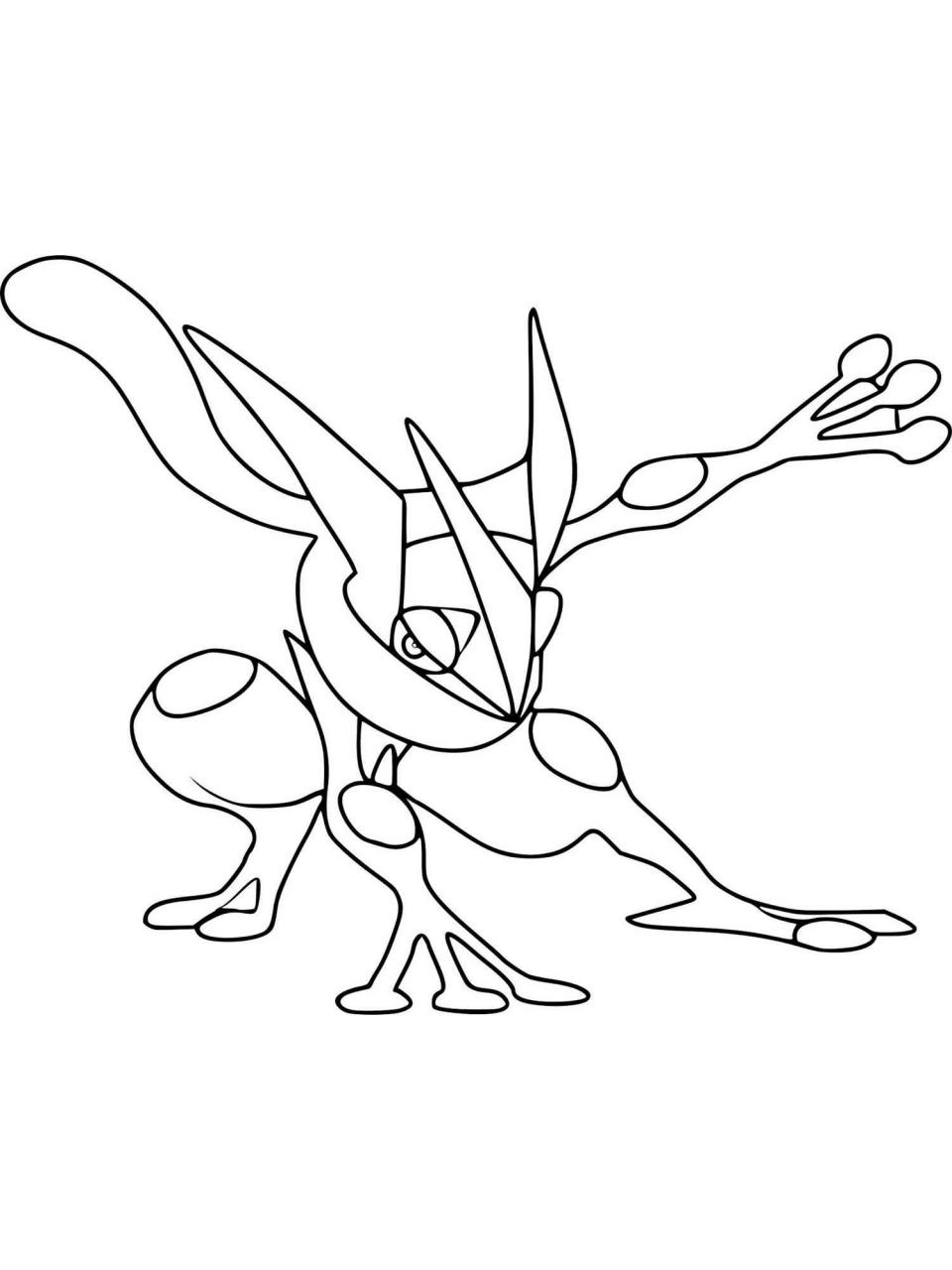 10 Fierce Greninja Pokemon Coloring Pages for Action Lovers