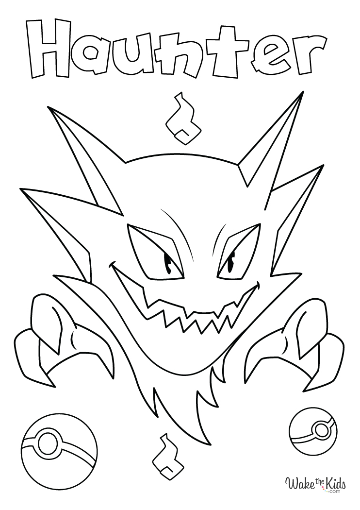 10 Haunter Pokémon Coloring Pages for Spooky Fun