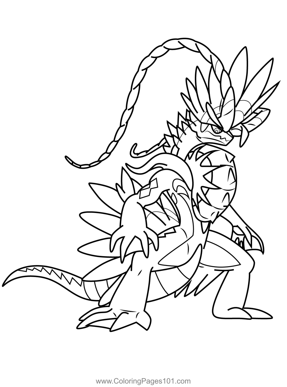 10 Koraidon Pokemon Coloring Page: Unleash Your Creativity with the Legendary Scarlet Paradox