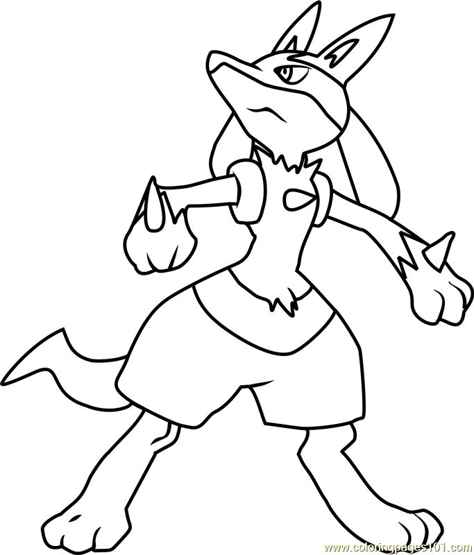 10 Lucario Pokémon Coloring Pages for Kids and Adults