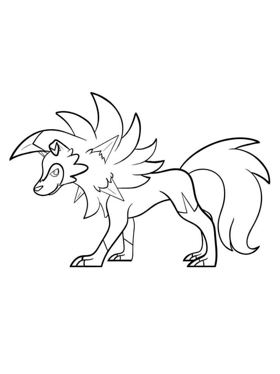 10 Fun Pokémon Coloring Pages of Lycanroc to Try