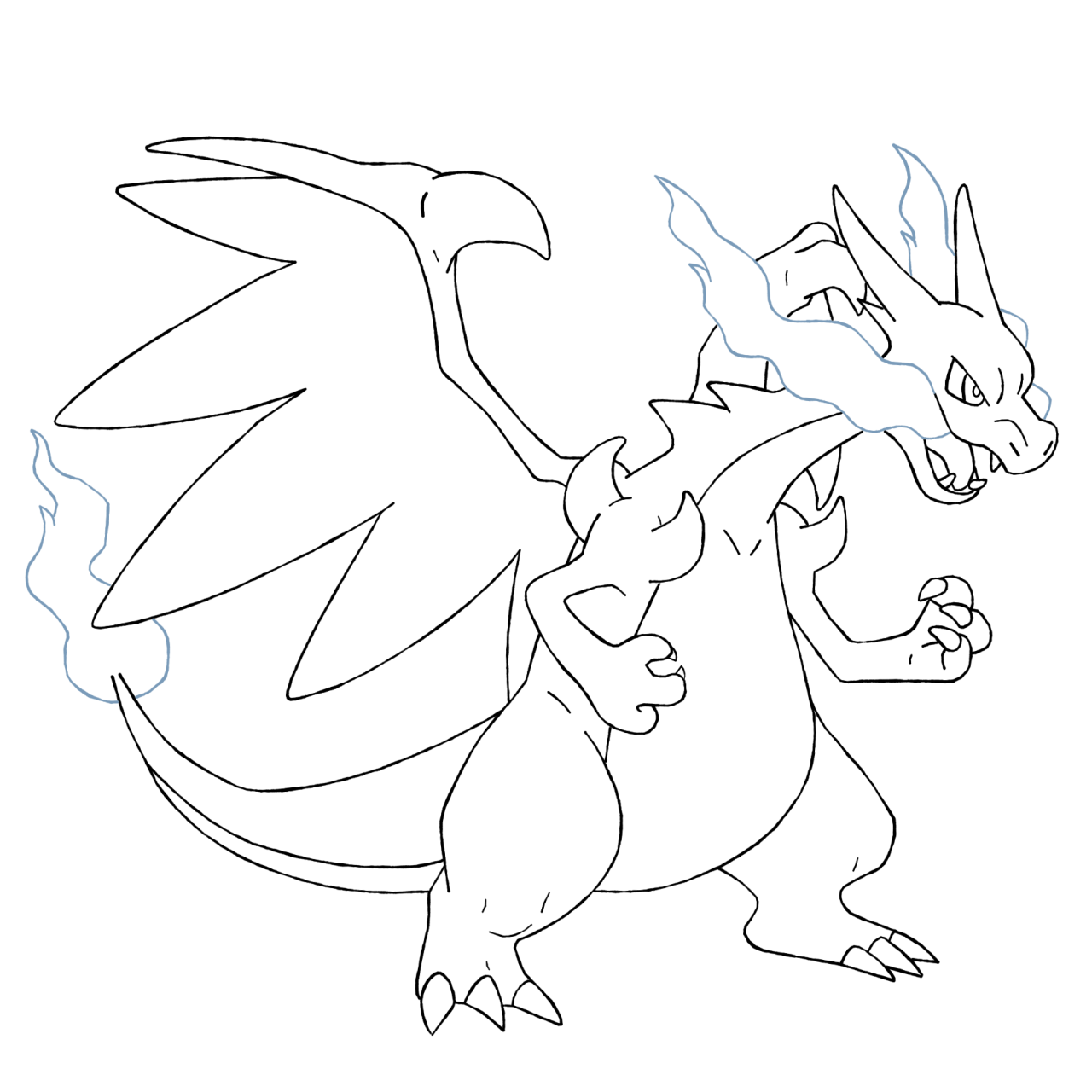 10 Mega Charizard Coloring Pages: Unleash the Dragon's Fury!