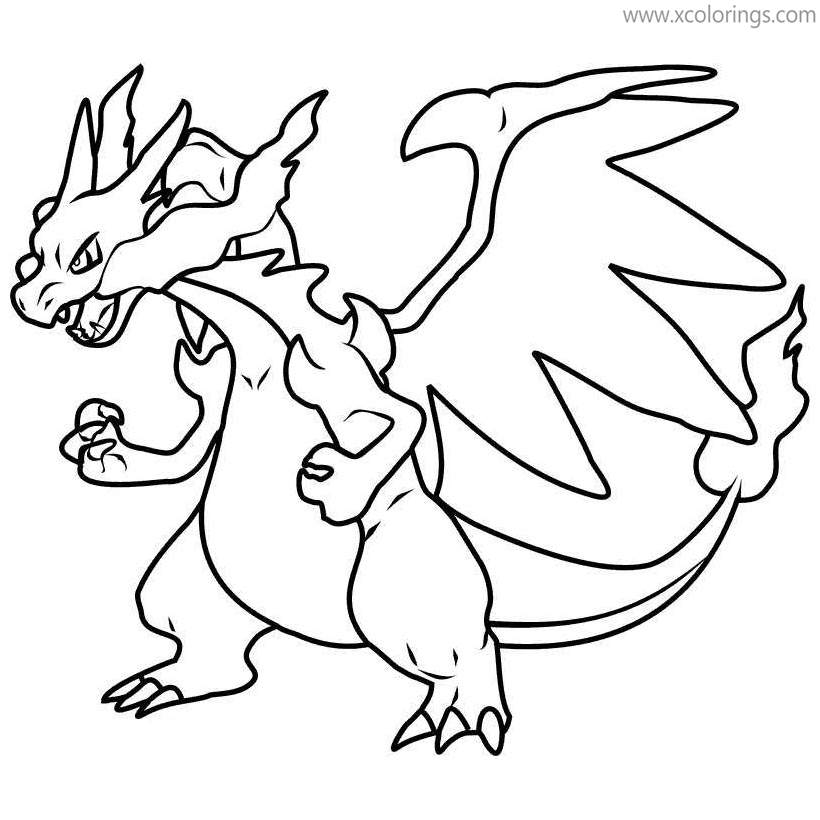 10 Awesome Mega Charizard Pokémon Coloring Pages for a Fiery Adventure