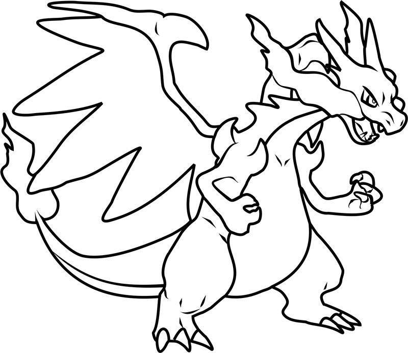 10 Captivating Mega Charizard X Coloring Pages for Pokémon Enthusiasts