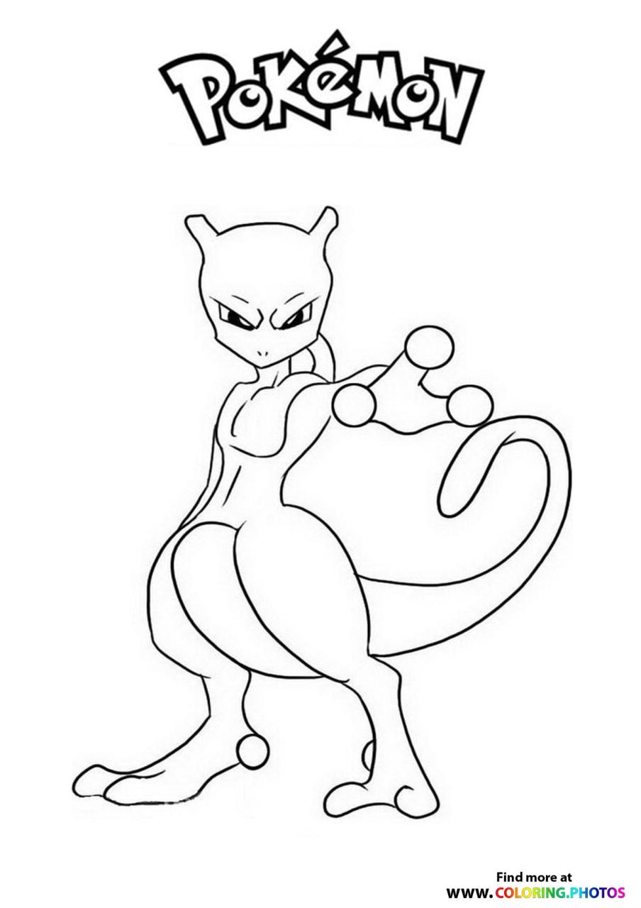 10 Mewtwo Pokemon Coloring Page for Creative Kids and Adults