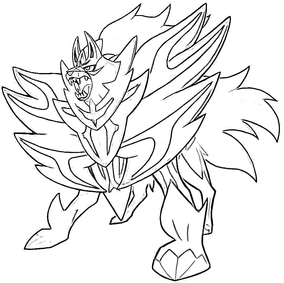 10 Epic Zamazenta Pokémon Coloring Pages to Print for Legendary Adventures