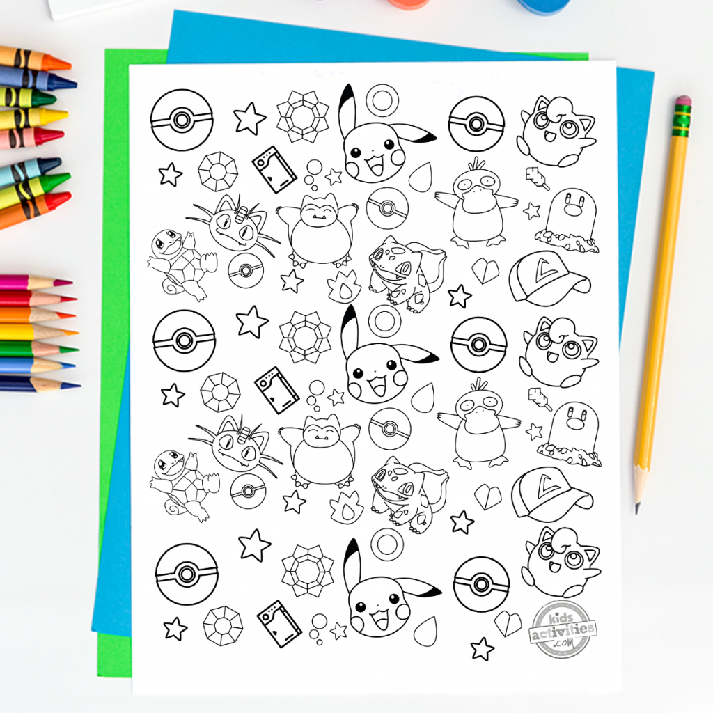 10 Creative Pokémon Doodle Coloring Pages to Print for Hours of Artistic Fun