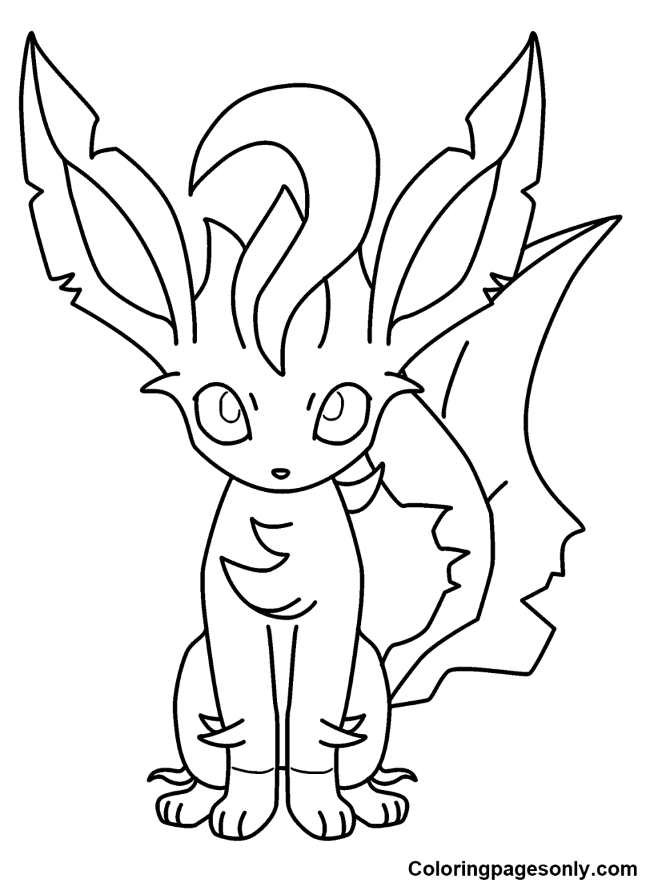 10 Leafeon Coloring Pages for Nature-Loving Pokémon Fans