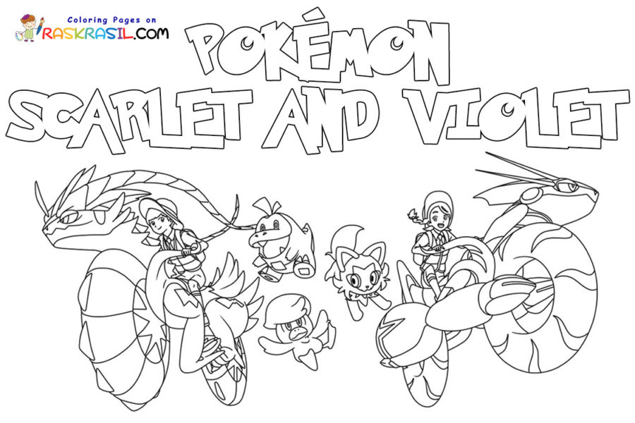 10 Pokémon Coloring Pages from Scarlet and Violet: Unleash Your Inner Artist