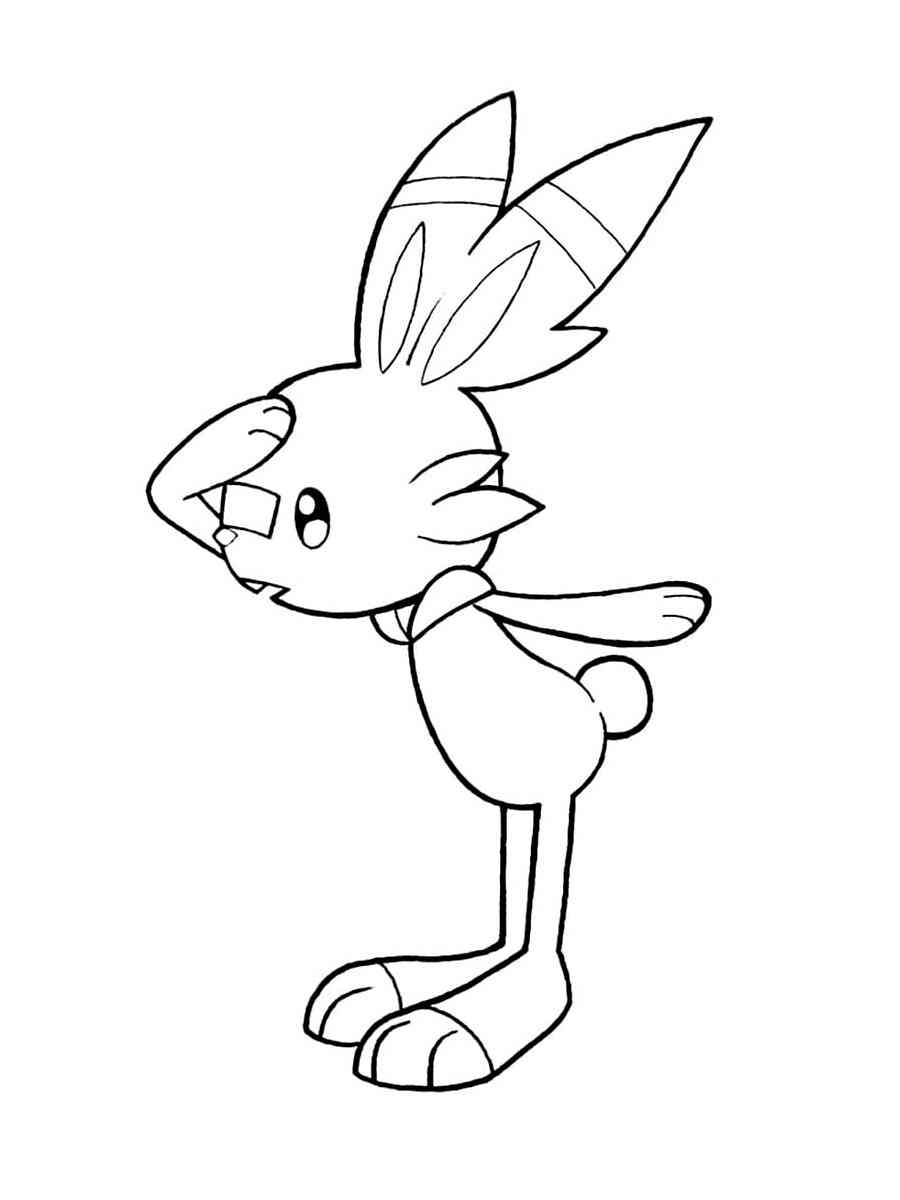 10 Energetic Scorbunny Pokémon Coloring Pages to Print