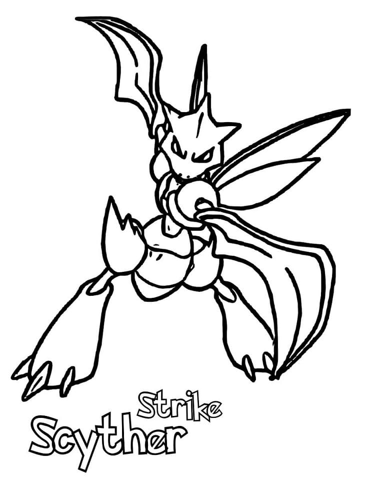 10 Scyther Pokémon Coloring Pages to Unleash Your Inner Artist