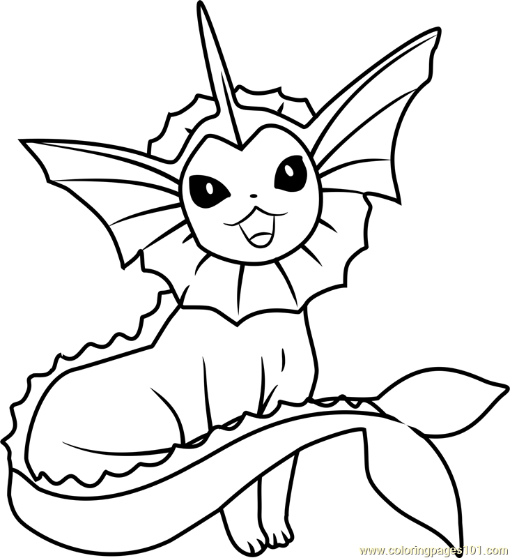 10 Vaporeon Pokémon Coloring Pages: Dive into the Aquatic Charm