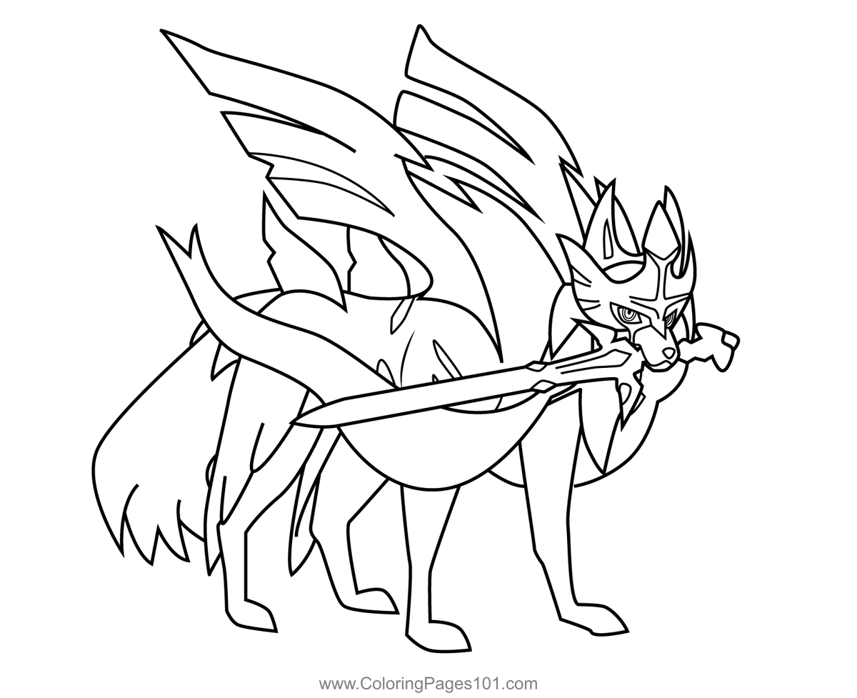 10 Zacian Pokémon Coloring Pages for Unleashing Your Inner Artist