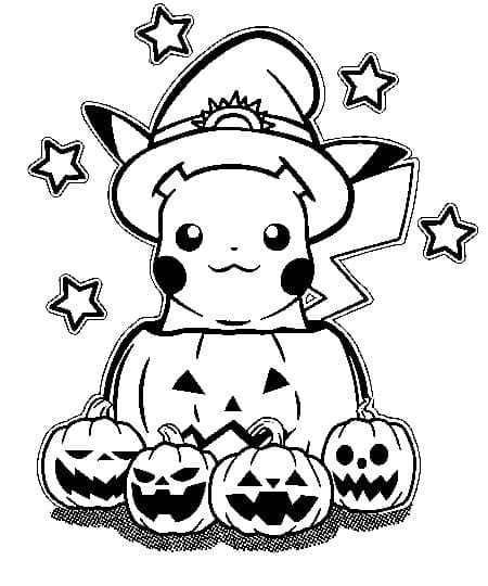 10 Spooktacular Pikachu Coloring Pages to Brighten Your Halloween