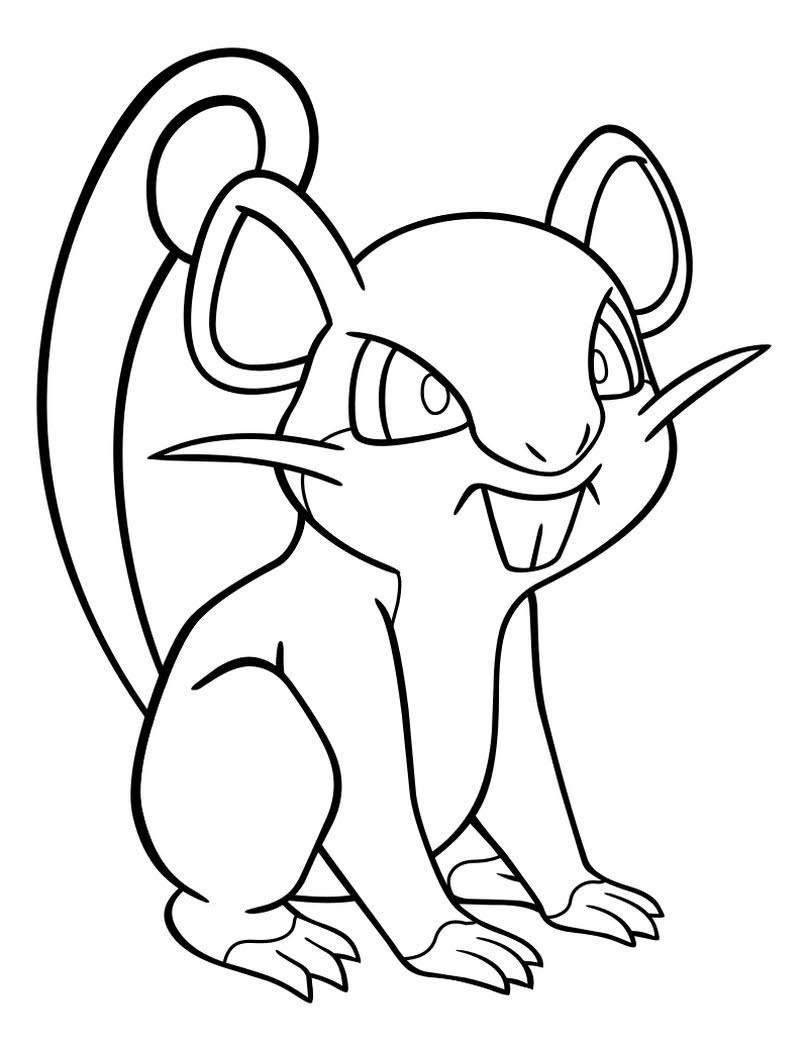 10 Awesome Pokémon Coloring Pages: Rattata