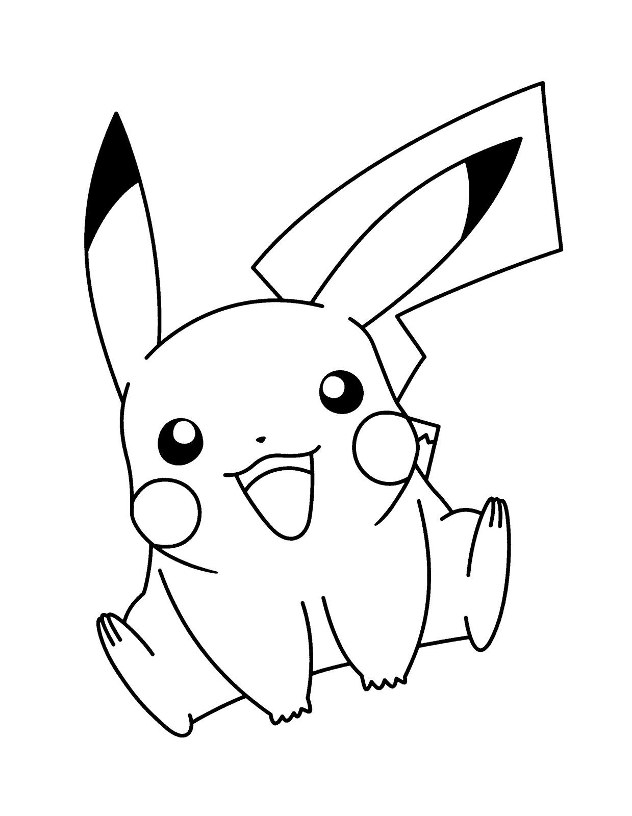 34+ Unique Pokemon Coloring Pages Free Printable Pikachu Line Art