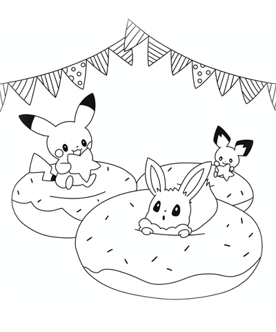 10 Cute Pikachu Birthday Coloring Pages for Kids