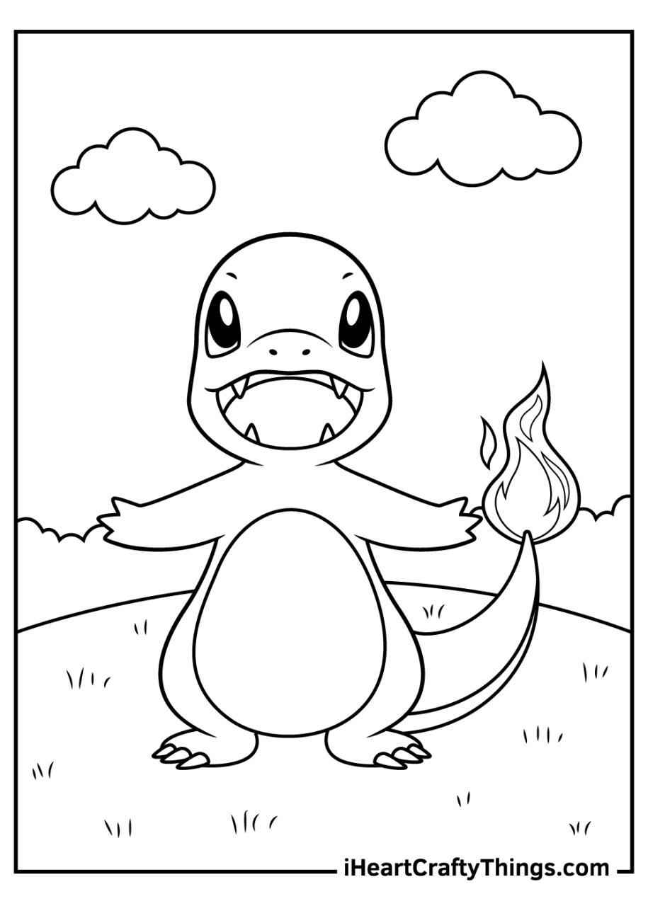 10 Epic Charmander Coloring Pages for Pokemon Fans