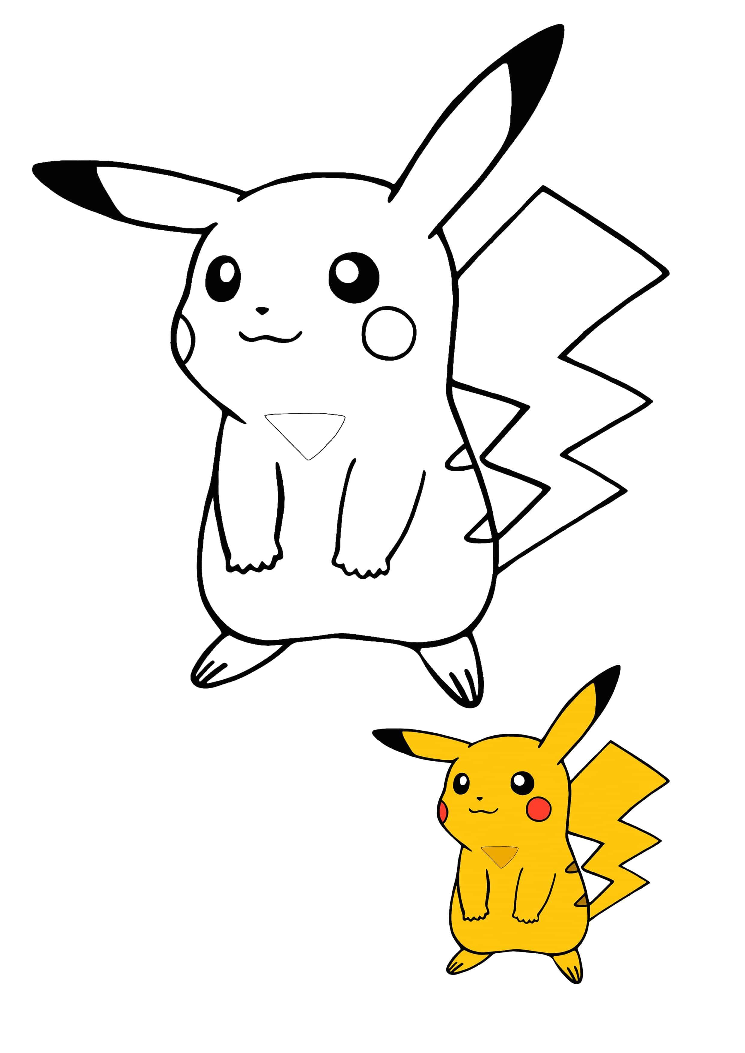 41+ Top Pokemon Coloring Pages Free Printable Pikachu Colored