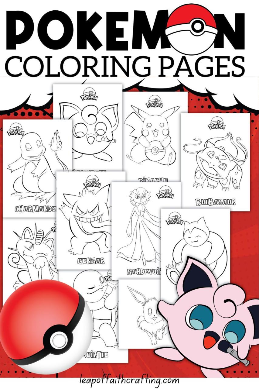 10 Easy Pokémon Coloring Pages for Young Artists: Unleash Your Creativity!