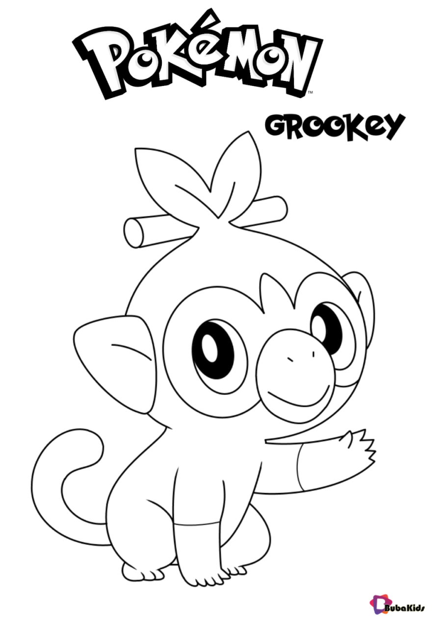 10 Grookey Pokémon Coloring Pages to Unleash Your Creativity