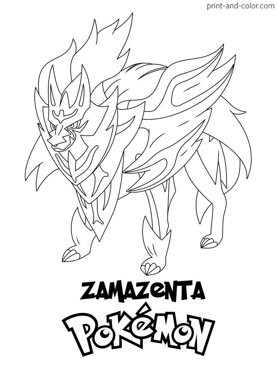 10 Legendary Pokémon Sword Coloring Pages to Color