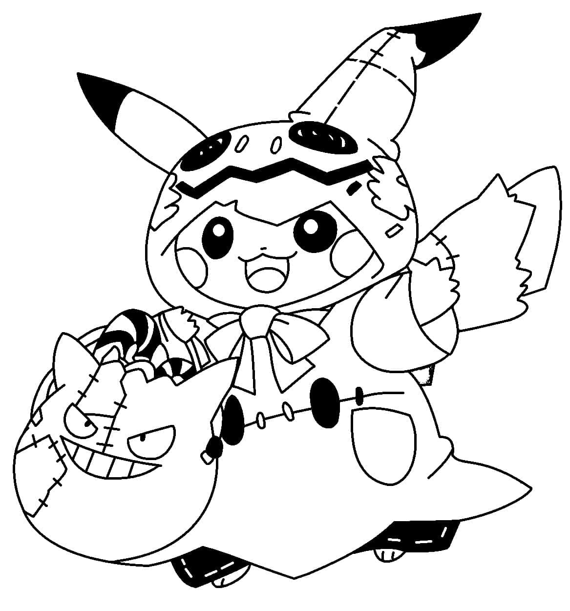 10 Spooky Pikachu Halloween Coloring Pages for a Hauntingly Good Time