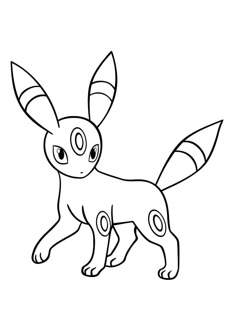 10 Umbreon Coloring Pages for a Dark and Mysterious Adventure