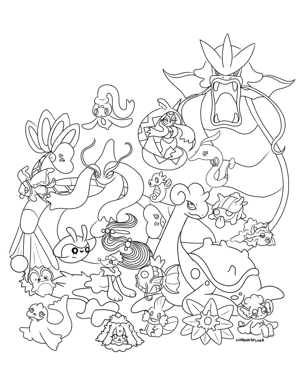 10 Water-Type Pokémon Coloring Pages to Download and Enjoy