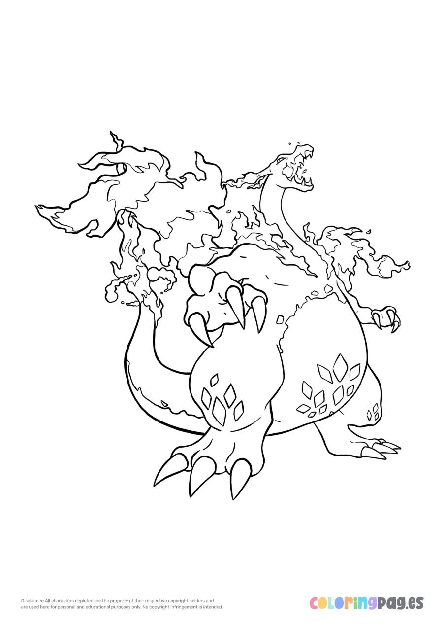 22 Charizard Pokemon Coloring Pages for Kids