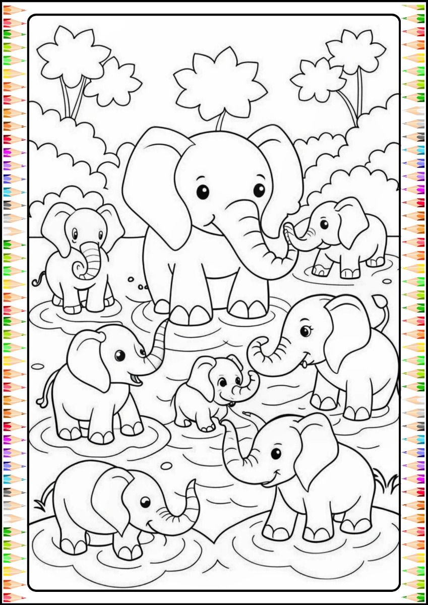 18 Jungle Animal Printable Coloring Pages 11