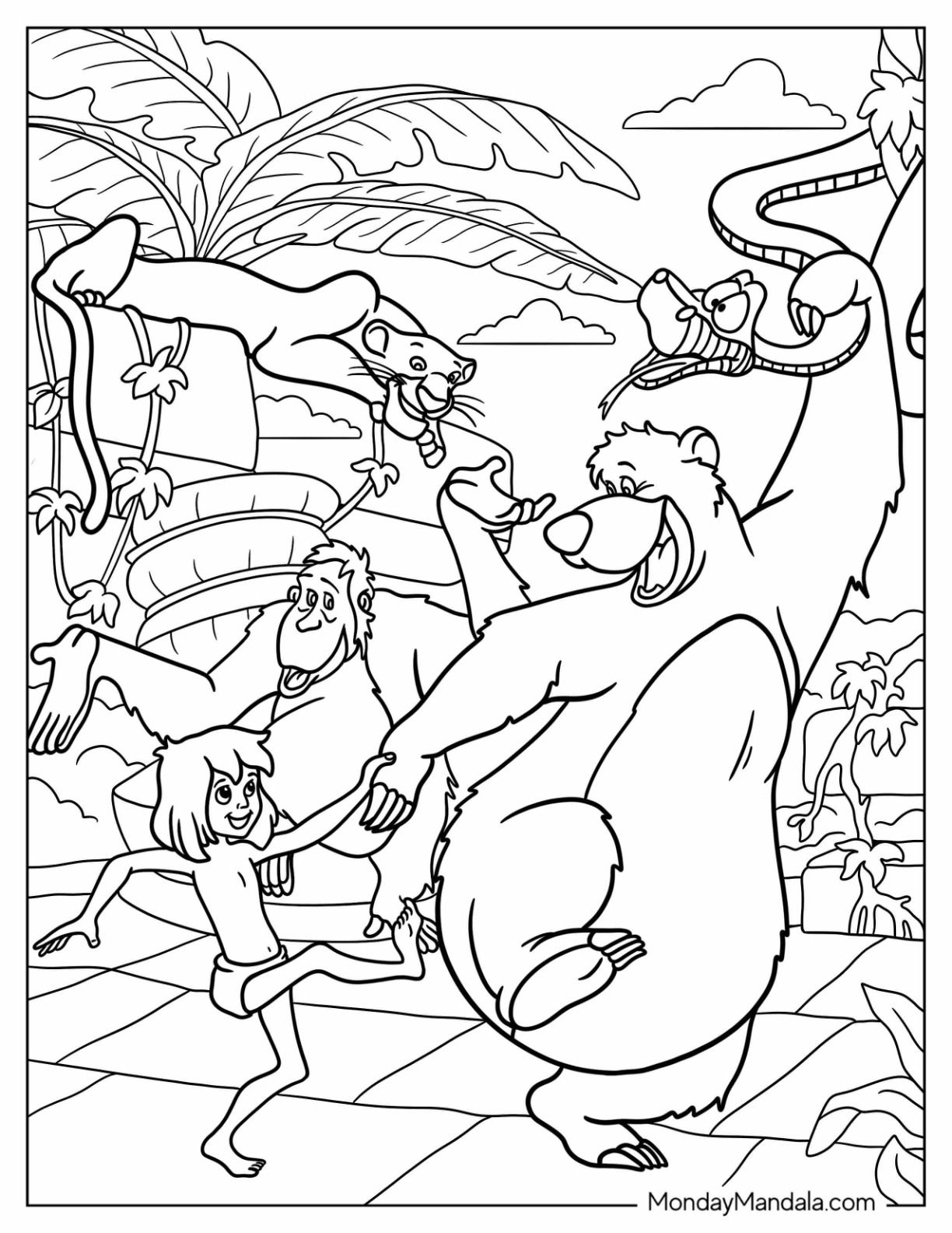 18 Jungle Animal Printable Coloring Pages 14